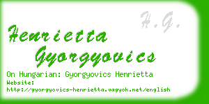 henrietta gyorgyovics business card